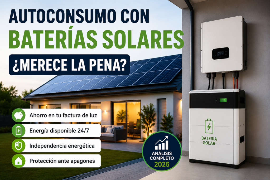 Baterías placas solares merece la pena